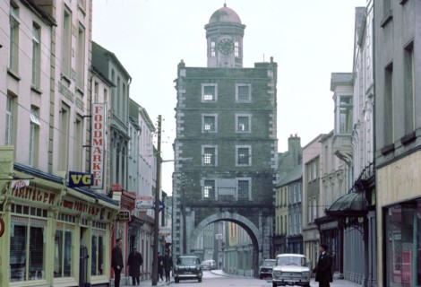Street scene in Youghal, County Cork, Ireland. Artist: Unknown
