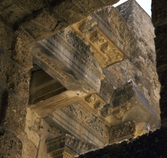 Stonework on the facade of the stage of the theatre in Aspendos, 2nd century. Artist: Unknown