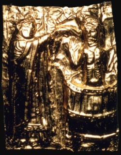 Gilt plaque of King Harald's baptism, 10th century. Artist: Unknown