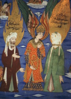 Image of the Prophet Mohammed ascending to heaven, 16th century. Artist: Unknown