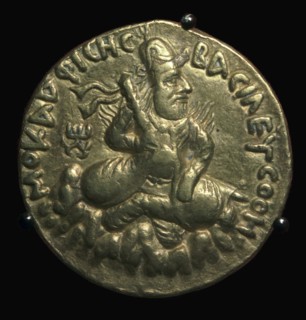 Gold coin of the Kushan emperor Vima Kadphises, 1st century. Artist: Unknown