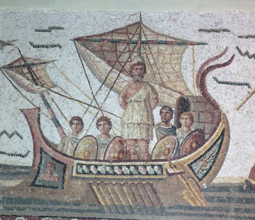 Odysseus passing the Siren's rock, 3rd century. Artist: Unknown