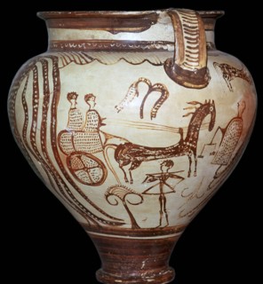 The 'Zeus Krater' of Zeus holding the scales of destiny, 15th century. Artist: Unknown