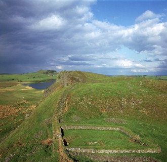 Hadrian's Wall, looking east to Milecastle, 2nd century. Artist: Unknown