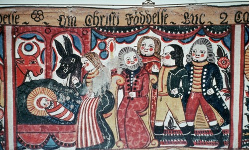 Nativity of Christ with the three magi. Artist: Andres Palsson