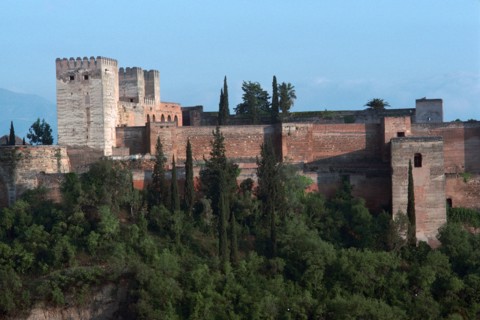 Alcazabar from the west, 14th century. Artist: Unknown