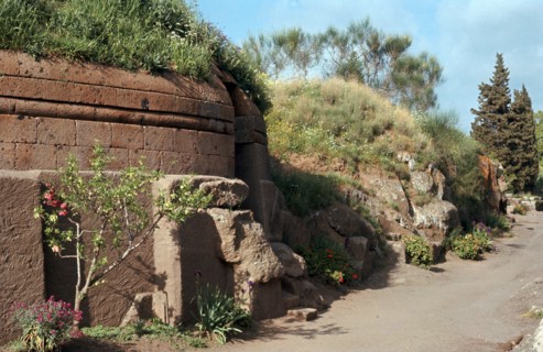 Etruscan tombs in the necropolis at Caere, 9th century BC. Artist: Unknown