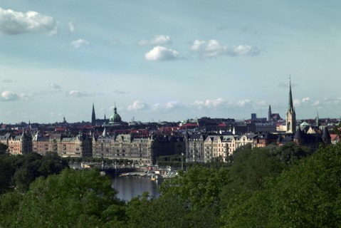 The Strandvagen seen from Skansen, in Stockholm, 19th century. Artist: Unknown