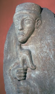 Detail of a Phoenician sarcophagus-lid, 5th century BC. Artist: Unknown