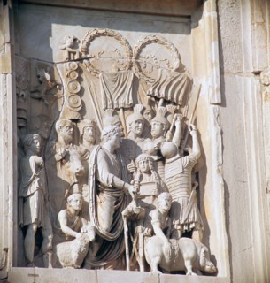 Detail from the arch of Constantine, 3rd century. Artist: Unknown