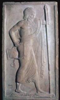 Archaic Roman relief of Apollo. Artist: Unknown