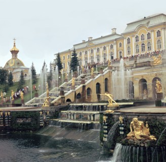 Petrodovorets Palace near St Petersburg, 19th century. Artist: Unknown