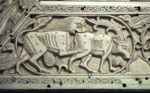 Detail of an Islamic ivory box, 11th century. Artist: Unknown