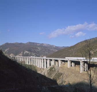 A new motorway being built, cutting through the Apennines. Artist: Unknown