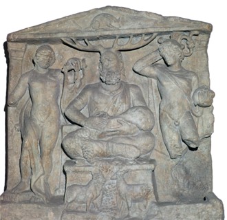 Gallo-Roman relief of the Celtic horned god Cernunnos. Artist: Unknown