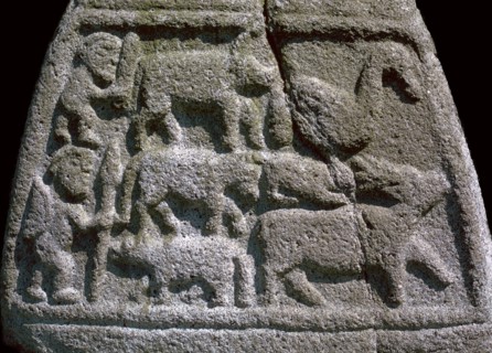 Base of the south cross at Castle Dermot. Artist: Unknown