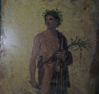 Detail of a Roman wall-painting showing a poet, 1st century. Artist: Unknown