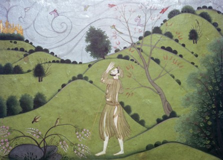 Illustration of Sudama approaching the golden city of Khrishna. Artist: Unknown