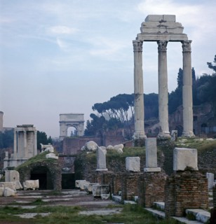 The Roman forum in the evening, 5th century BC. Artist: Unknown