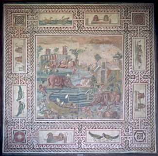 Roman mosaic depicting Egypt. Artist: Unknown