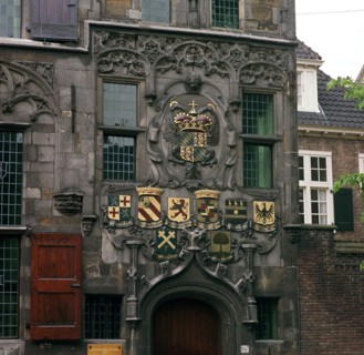 The Old Town Hall in Delft, 17th century.  Artist: CM Dixon Artist: Unknown