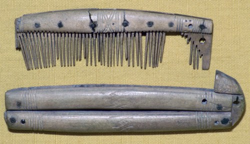 Viking Bone Comb and Comb Case. Artist: Unknown