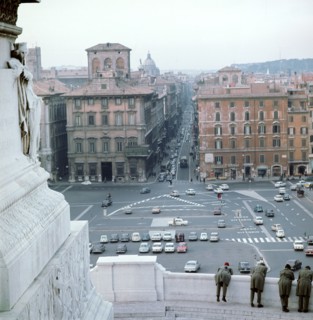Piazza Venezia from monument of Victor Emmanuel II of Italy, 19th century Artist: Unknown