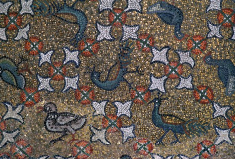 Roof mosaic of peacocks and other birds, 6th century. Artist: Unknown