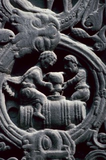 Detail of the west doorway of St Denis, 12th century. Artist: Unknown