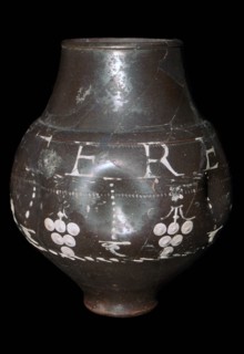 Roman vase inscribed 'Utere Felix', 3rd century. Artist: Unknown