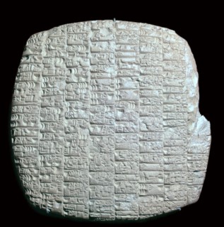 Cuneiform tablet  barley rations, 1st Dynasty of Lagash, about 2350-2200 BC. Artist: Unknown