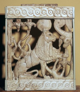 Phoenician ivory panel from a piece of furniture. Artist: Unknown