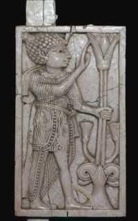 Phoenician ivory panel from a piece of furniture, 8th century BC. Artist: Unknown