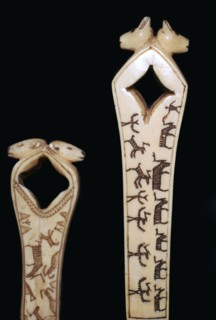 Inuit arrowshaft straightener. Artist: Unknown