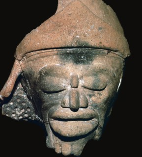 Mayan pottery incense burner, 8th century. Artist: Unknown