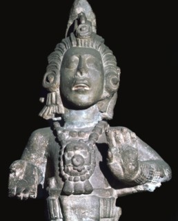 Stone bust of the Maize God, Maya, Copán, Honduras, Late Classic period, c600-c800. Artist: Unknown