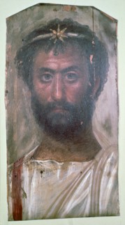 Egyptian wax portrait of a man, 2nd century. Artist: Unknown