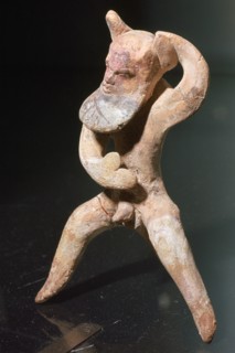 Greek terracotta of a satyr. Artist: Unknown