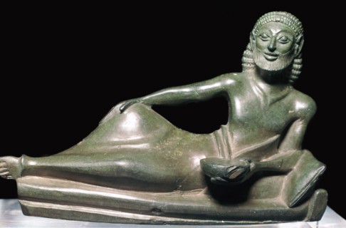 Greek bronze of a banqueter. Artist: Unknown