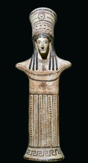 Terracotta statuette of a goddess. Artist: Unknown