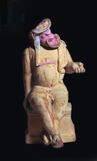 Greek terracotta vessel of a comic actor, 2nd century BC. Artist: Unknown
