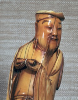 Ivory Chinese figurine of Chang Kuo Lao, 17th century.