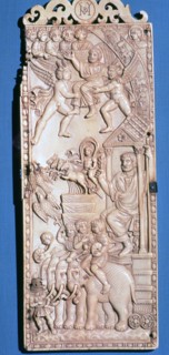 Ivory lead of a diptych showing the apotheosis of an emperor, 2nd century. Artist: Unknown