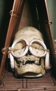 Model boat containing a chief's skull from the Solomon Isles. Artist: Unknown