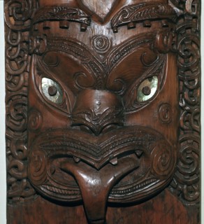 Maori wood-carving representing an ancestor. Artist: Unknown