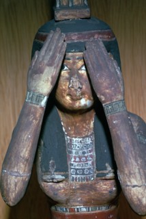Wooden figure of the Egyptian goddess Nepthys, 15th century. Artist: Unknown