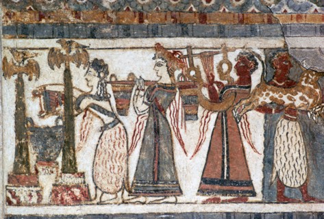 Detail of a Minoan sarcophagus from Crete. Artist: Unknown