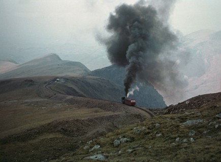 Snowdon mountain railway, from near the summit.