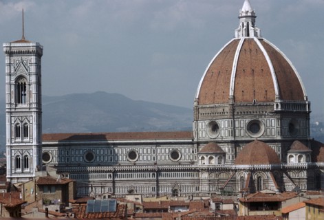 The cathedral and Giotto's Tower in Florence from the Palazzo Vecchio. Artist: Filippo Brunelleschi