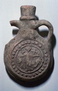 Pilgrim flask for the shrine of St Menas, 6th century. Artist: Unknown